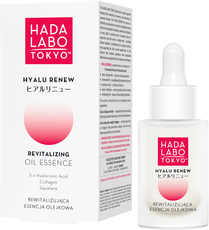 HADA LABO TOKYO, Hyalu Renew, esencja do twarzy, olejkowa, rewitalizująca, 30 ml