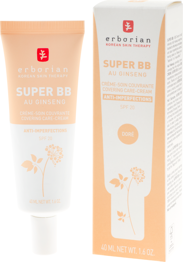 ERBORIAN, Super BB , krem BB do twarzy z żeń-szeniem, kryjący, SPF
