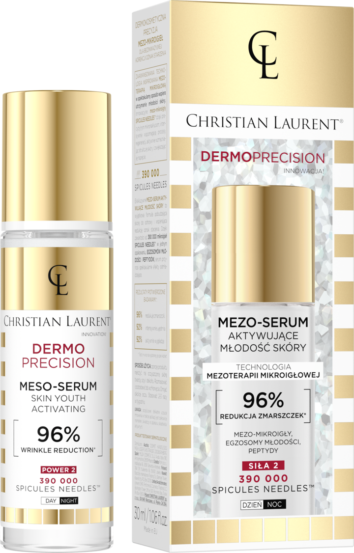 CHRISTIAN LAURENT, Dermoprecision, mezo-serum do twarzy, aktywujące młodość skóry, 390 000 mikroigieł,, 30 ml