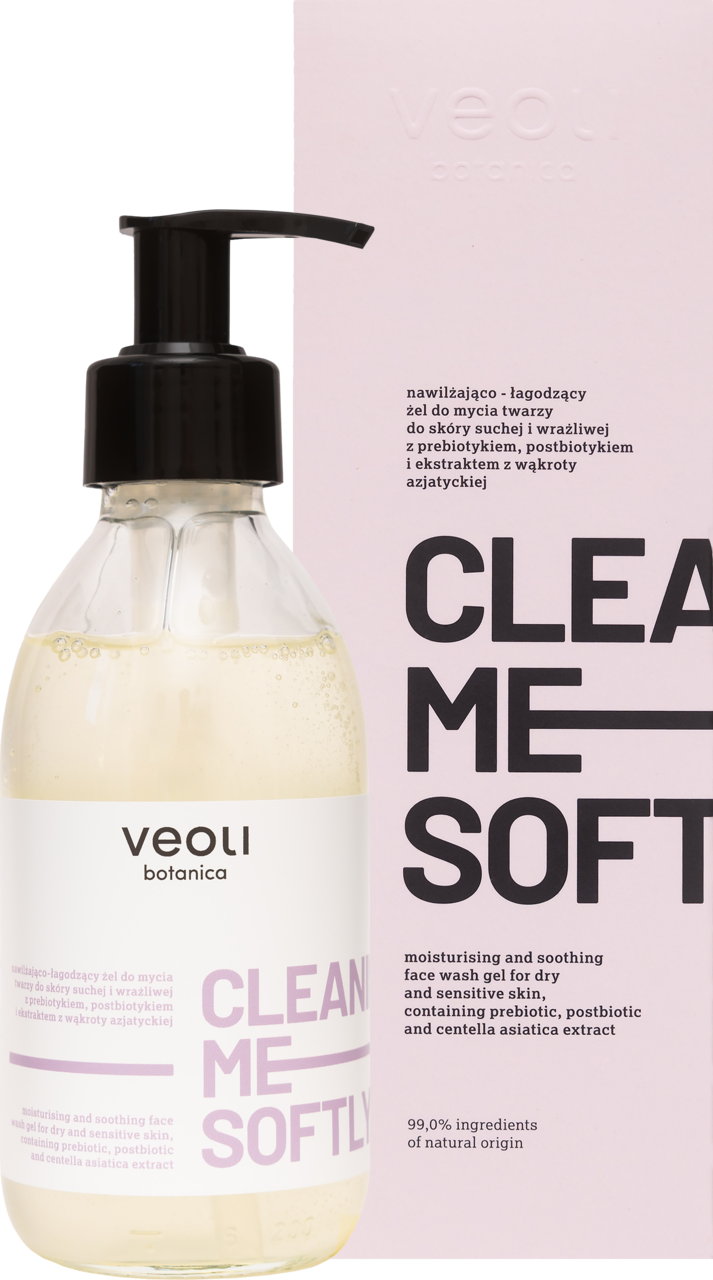 VEOLI BOTANICA, Cleaning Me Softly., żel do mycia twarzy, nawilżający, 190 ml
