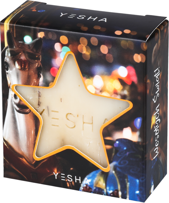 YESHA, mydło w kostce, Gwiazdka, Baobab z Płatkami Róży, 100 g