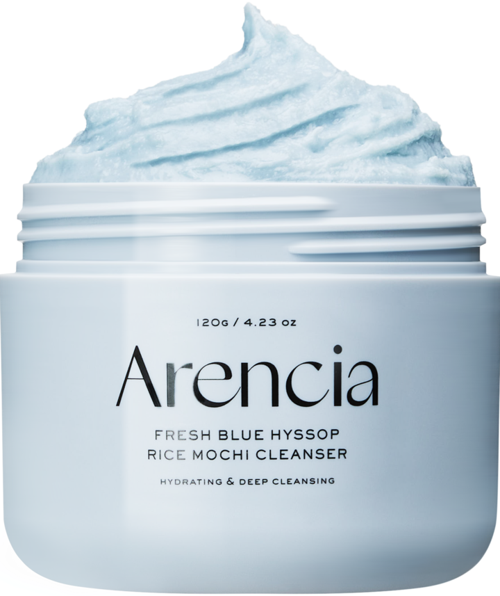 ARENCIA, Blue Hyssop Rice Mochi , pasta do mycia twarzy