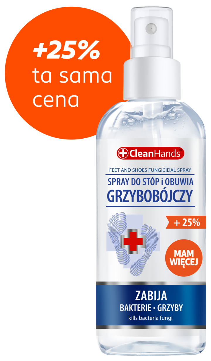 CleanHands, spray do stóp i obuwia, grzybobójczy, 125 ml