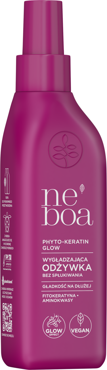 NEBOA, Phyto-Keratin Glow, odżywka do włosów w sprayu, wygładzająca, 175 ml