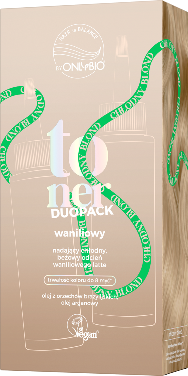 ONLYBIO HAIR IN BALANCE, toner do włosów, Waniliowy, 2 x 100 ml