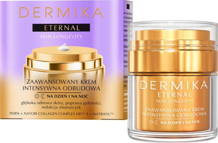 DERMIKA, Eternal, krem do twarzy, zaawansowany, intensywna odbudowa, na dzień i na noc, 50 ml