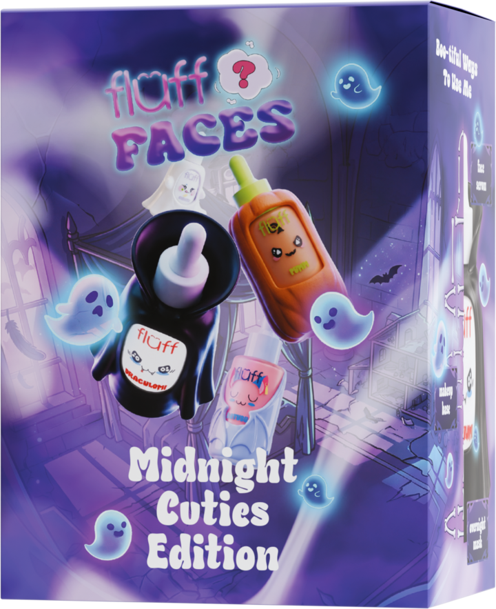 FLUFF, Faces Midnight Cuties Edition, mleczko do twarzy, blind box, 40 ml