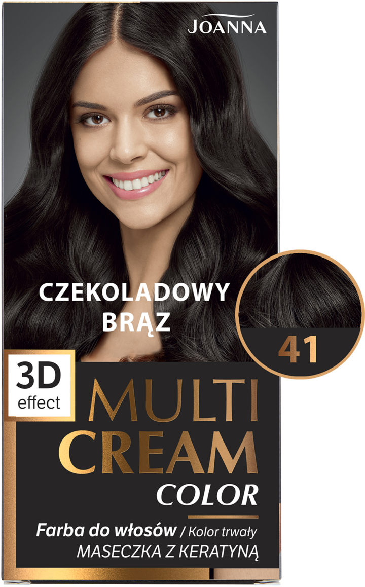 JOANNA, Multi Cream Color, farba do włosów, nr 41 Czekoladowy Brąz, 1 szt.