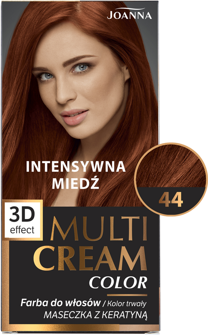 JOANNA, Multi Cream Color , farba do włosów, nr 44 Intensywna Miedź, 1 ...