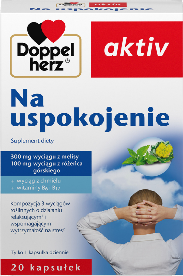 DOPPELHERZ, Aktiv, kapsułki, Na uspokojenie, suplement diety, 20 szt.