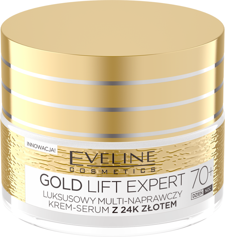 EVELINE COSMETICS, Gold Lift Expert , krem-serum do twarzy, luksusowy ...