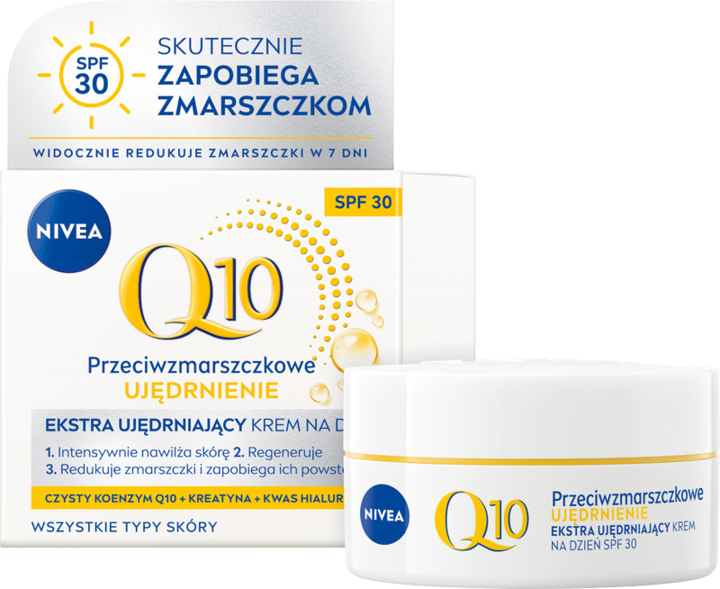 NIVEA, Q10 Ujędrnienie, krem do twarzy, przeciwzmarszczkowy, ujędrniający, SPF 30, na dzień, 50 ml
