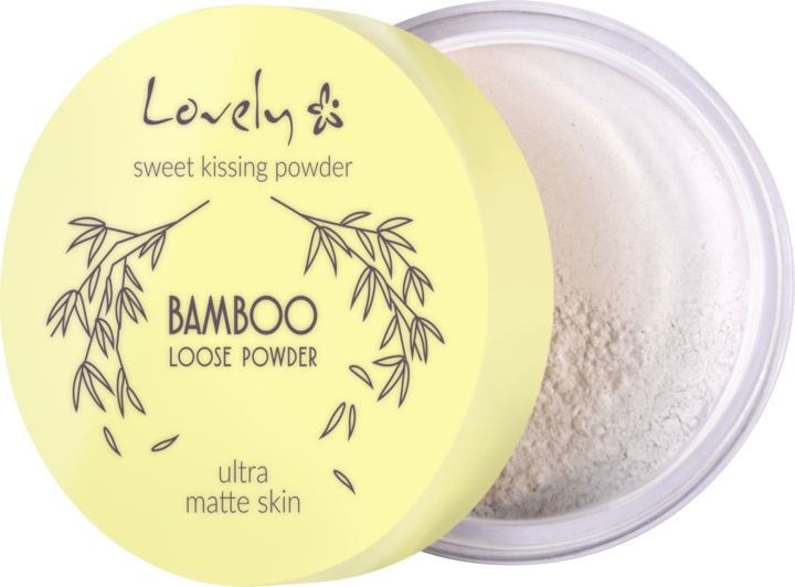 LOVELY, Bamboo, puder do twarzy, matujący, bambusowy, transparentny, 1 szt.