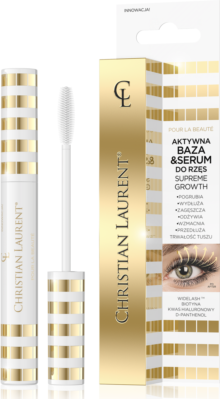 CHRISTIAN LAURENT, Pour La Beaute Supreme Growth, baza/serum do rzęs, aktywna, 9 ml