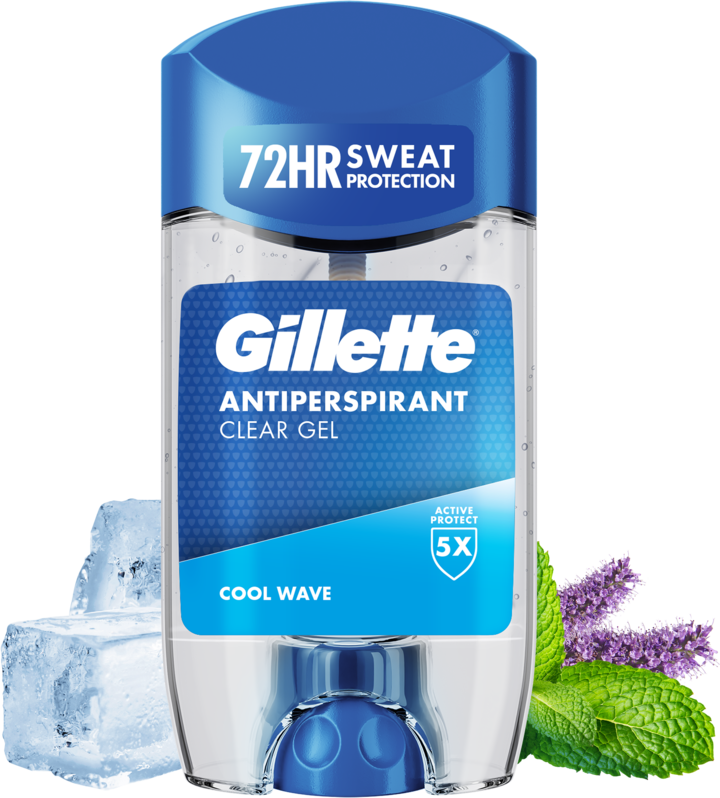 GILLETTE, Cool Wave, antyperspirant w żelu, dla mężczyzn, 48h, 70 ml