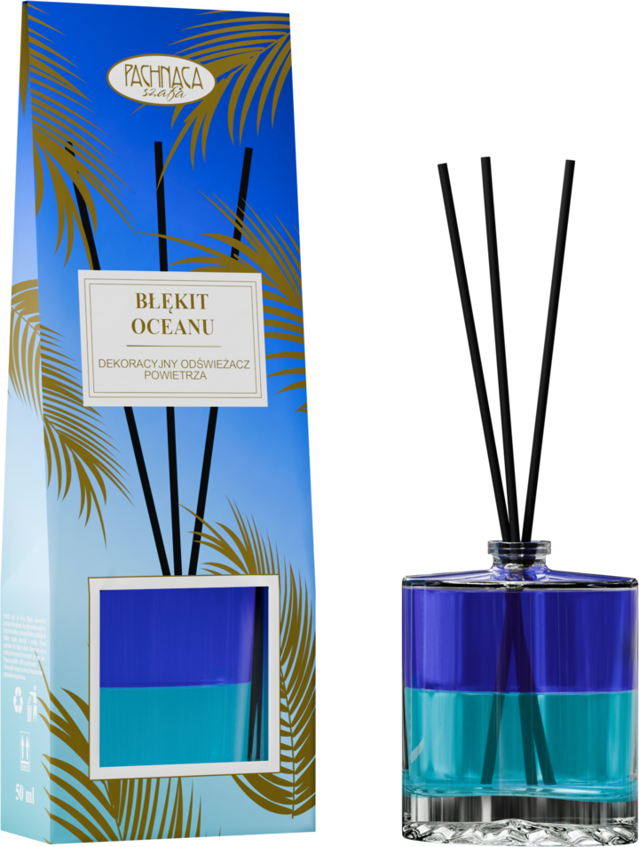 PACHNĄCA SZAFA, patyczki zapachowe, Błękit oceanu, 50 ml