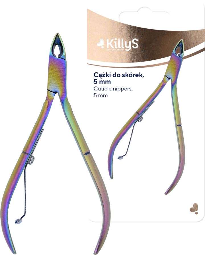 KILLYS, Salon Results Rainbow, cążki do skórek, duże, 5 mm, 1 szt.