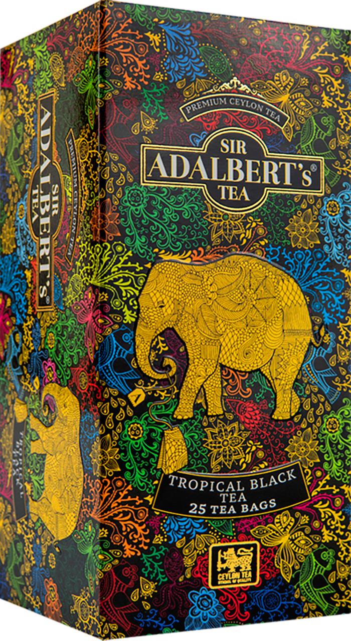 ADALBERT'S TEA, herbata czarna, w saszetkach, o smaku owoców tropikalnych, 25x2 g