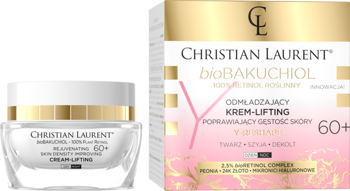 CHRISTIAN LAURENT, Bakuchiol, krem-lifting do twarzy, odmładzający, 60+, dzień/noc, 50 ml