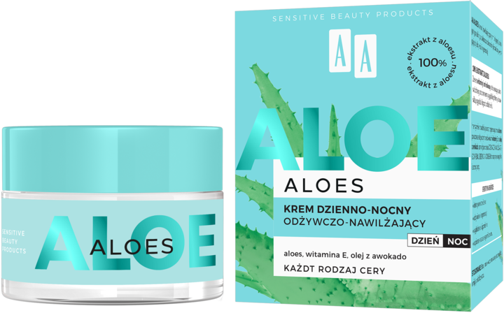 AA, Aloes , krem do twarzy, odywczo-nawilajcy, dzie/noc, 50 ml |  Drogeria Rossmann.pl