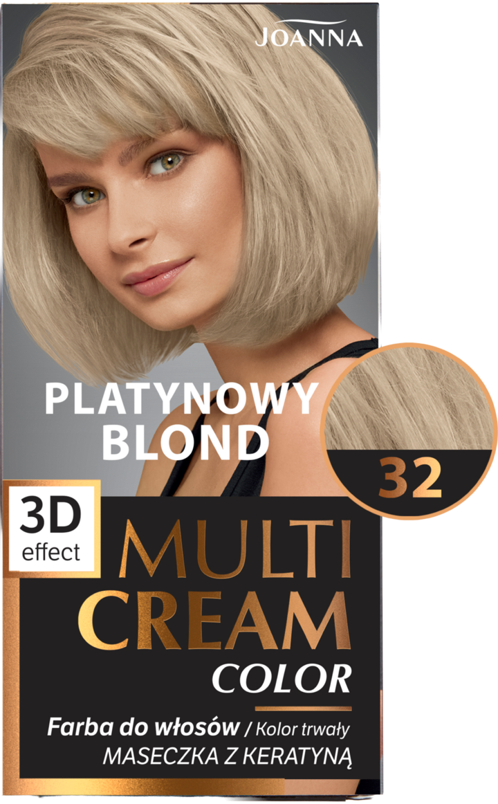 JOANNA, Multi Cream Color, farba do włosów, nr 32 Platynowy Blond, 1 szt.