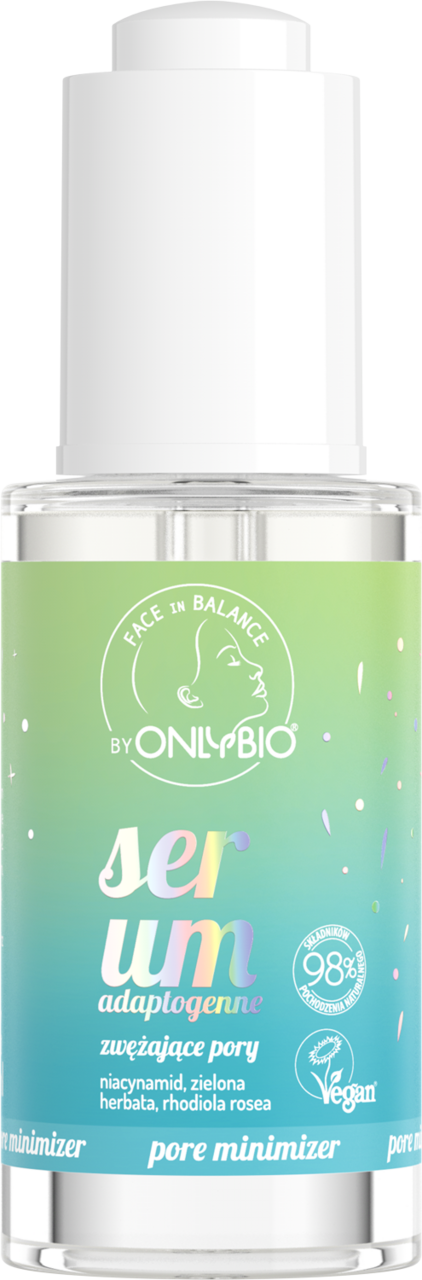 ONLYBIO, , serum do twarzy, adaptogenne, zwężające pory, 30 ml