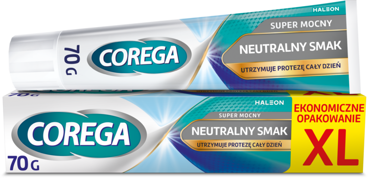COREGA, Super Mocny, krem mocujący do protez zębowych, neutralny smak, 70 g