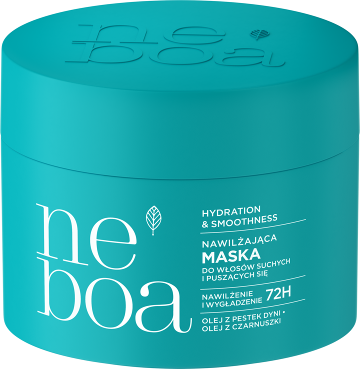 NEBOA, Hydration & Smoothness, maska do włosów suchych i puszących się, naturalna, nawilżenie i wygładzenie, 300 ml
