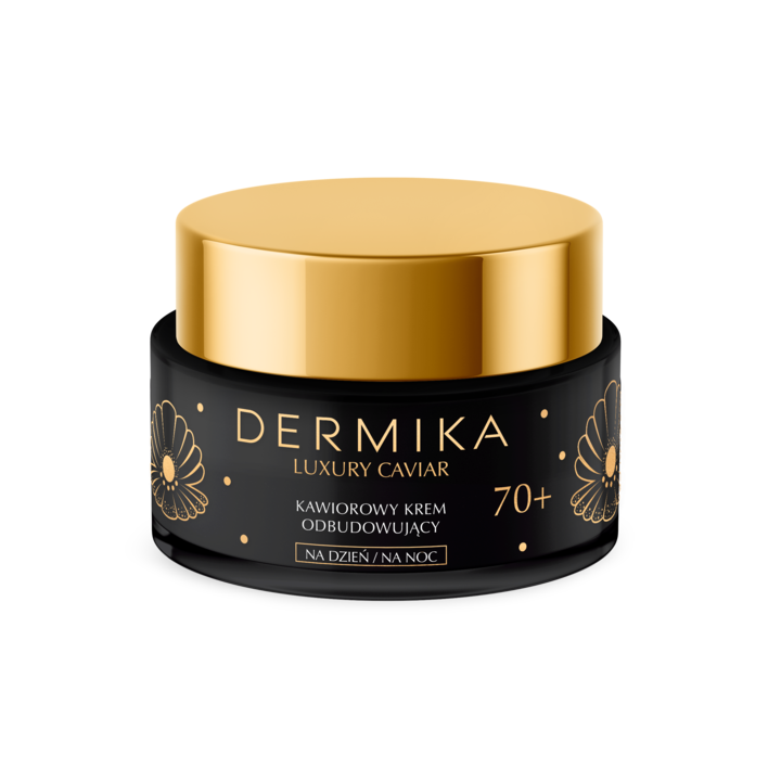 DERMIKA, Luxury Caviar, krem do twarzy, kawiorowy, odbudowujący, 70+, na dzień i na noc, 50 ml