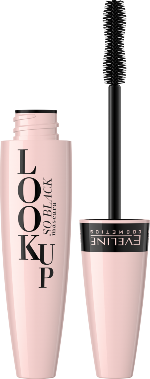 EVELINE COSMETICS, Look Up, tusz do rzęs, pogrubiający, rozdzielający, So Black, 10 ml