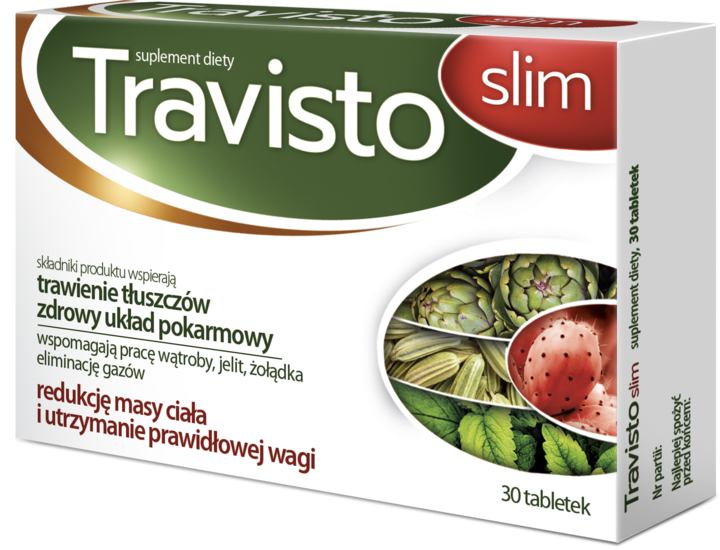 TRAVISTO, Slim, tabletki, redukcja masy ciała i utrzymanie prawidłowej masy ciała, suplement diety, 30 szt.