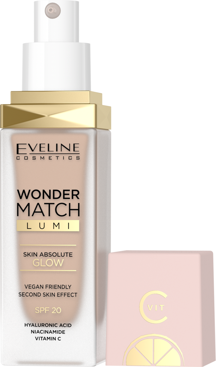 EVELINE COSMETICS, Wonder Match Lumi, podkład do twarzy, rozświetlający, SPF 20, nr 15 Neutral, 30 ml