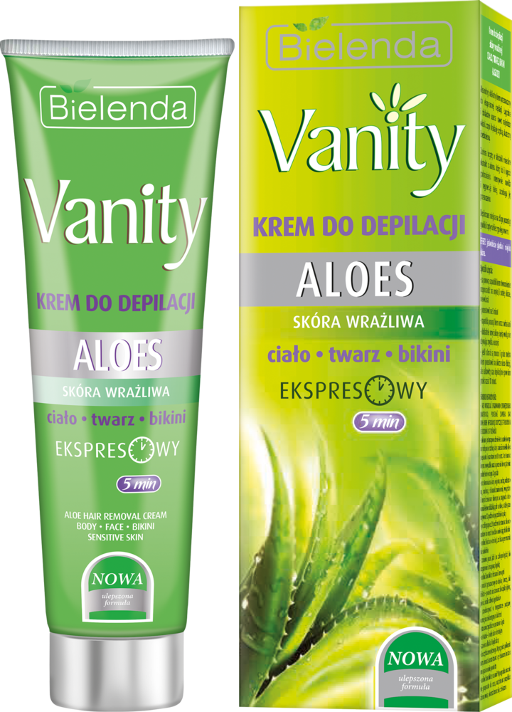 BIELENDA, Vanity Aloes, krem do depilacji, ciao, twarz i bikini, skra  wraliwa, 100 ml | Drogeria Rossmann.pl