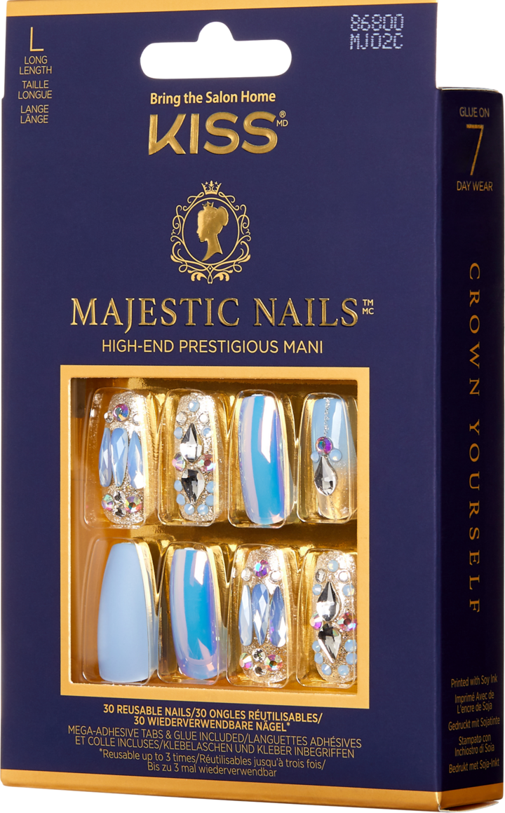 KISS, Majestic Nails , sztuczne paznokcie +klej, MJ02, zestaw, 1 szt. Drogeria Rossmann.pl