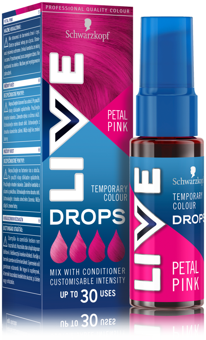 SCHWARZKOPF LIVE, Drops , koloryzacja półtrwała do włosów, Petal Pink