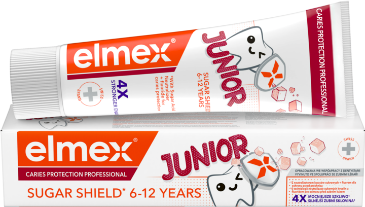 ELMEX, Junior Anti-Caries Professional, pasta do zębów dla dzieci, przeciw próchnicy, specjalistyczna, z neutralizatorem kwasów cukrowych, 75 ml