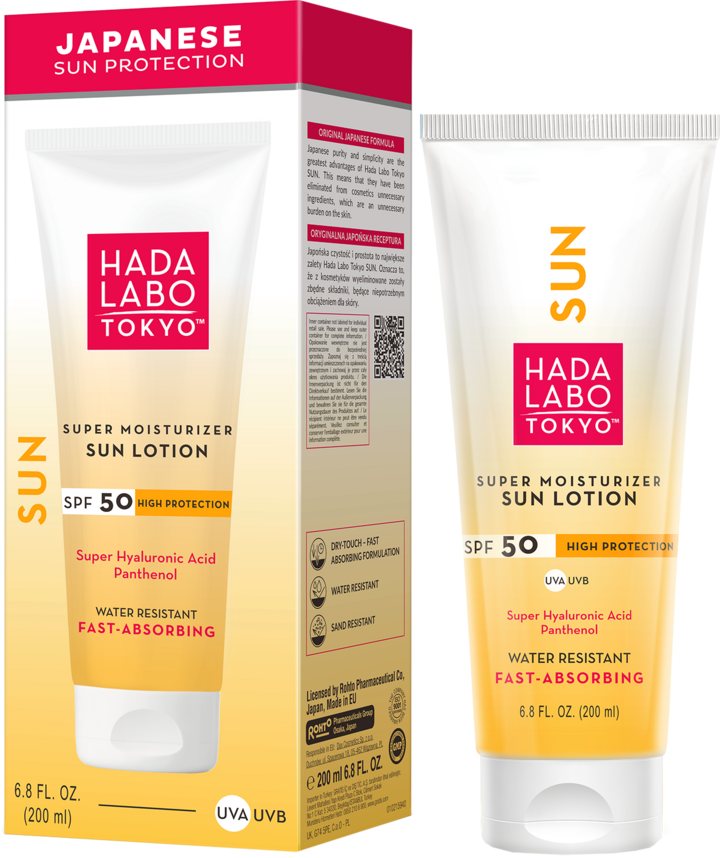 HADA LABO TOKYO, , lotion do opalania, SPF 50, wodoodporny, 200 ml