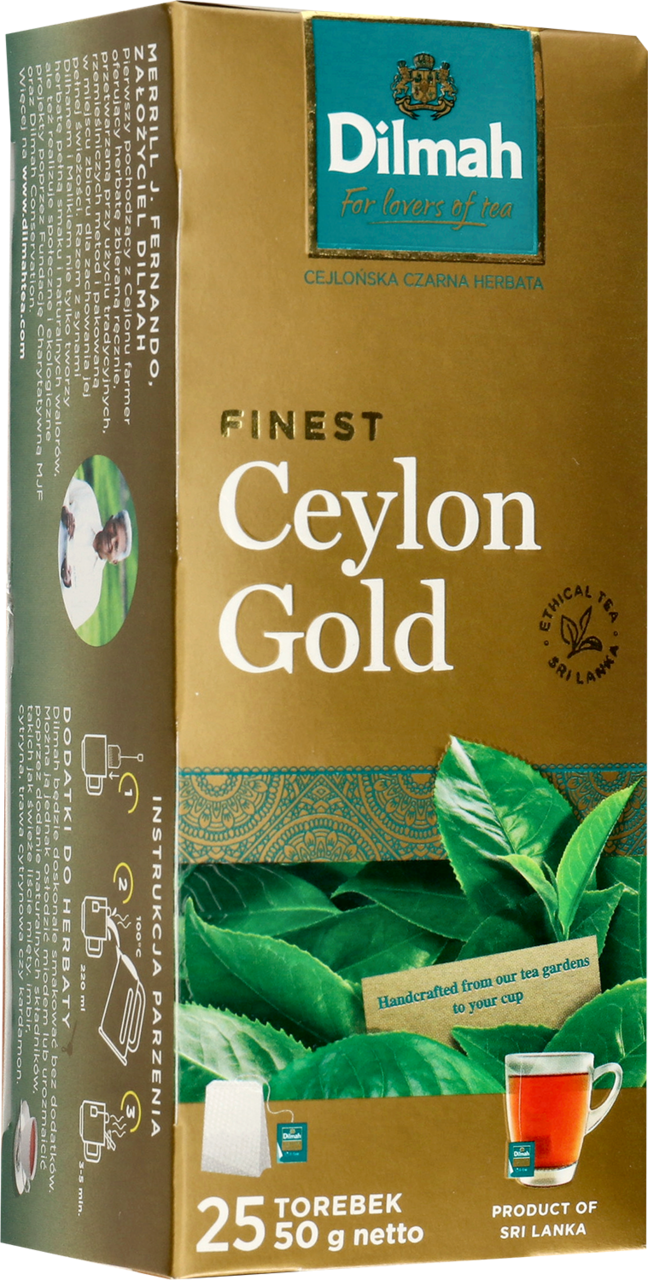 DILMAH, Ceylon Gold, herbata czarna, klasyczna, Ceylon Gold, 50 g