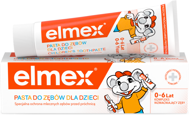 ELMEX, Przeciw Próchnicy, pasta do zębów, dla dzieci 0-6 lat, 50 ml