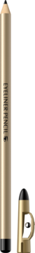 Miękka złota kredka do oczu i złota temperówka. Na kredce widoczny napis „EYELINER PENCIL 5”.