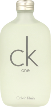 Calvin Klein One, cytrusowa woda toaletowa unisex w matowej butelce z srebrną nakrętką, widok z przodu.