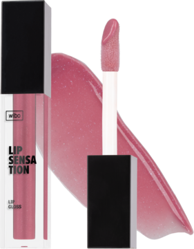Różowy błyszczyk Wibo Lip Sensation z aplikatorem i smugą. Nawilża i powiększa usta formułą XXL.