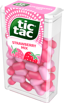 TIC TAC Strawberry Mix ,drażetki o smaku Truskawkowym,kompozycja-2