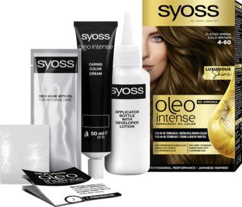 SYOSS Oleo Intense ,trwała koloryzacja, Złoty Brąz, 4-60,kompozycja-2