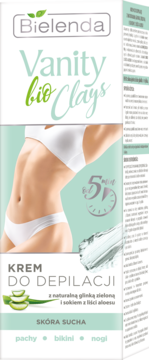 BIELENDA Vanity Bio Clays,krem do depilacji, z zieloną glinką, pachy, bikini i nogi, skóra normalna,kompozycja-2