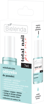 Bielenda Total Nail Pro Care 7w1 wielofunkcyjna odżywka do paznokci w białym opakowaniu, widok z przodu.