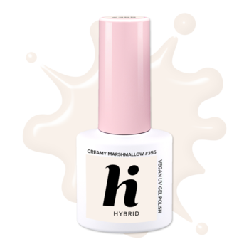 HI HYBRID ,lakier hybrydowy, #355 Creamy Marshmallow,kompozycja-2