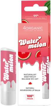 4ORGANIC ,balsam do ust, wygładzający, Arbuzowy,kompozycja-2