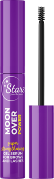 Fioletowe serum Stars from the Stars Moon Over Power do brwi i rzęs z aplikatorem, widok z przodu.