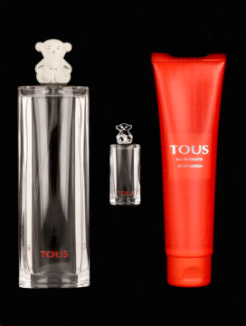 TOUS ,zestaw dla kobiet, woda toaletowa 90 ml i+ 4,5 ml + balsam do ciała 150 ml,kompozycja-2